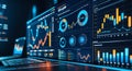Data analytics dashboard visualization software for business intelligence and insights Royalty Free Stock Photo