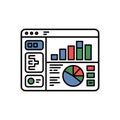 Data Analytics Dashboard Web Interface Icon Royalty Free Stock Photo