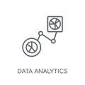 Data analytics flow linear icon. Modern outline Data analytics f Royalty Free Stock Photo