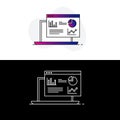 Data analytics icon, Business intelligence - Analytics dashboard, Insights symbol - Statistics, Report icon, Metrics - Data Royalty Free Stock Photo