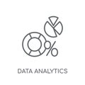 Data analytics linear icon. Modern outline Data analytics logo c