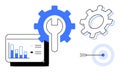 Data Analytics and Optimization with Tools, Gears, Graphs, and Target Accuracy Royalty Free Stock Photo