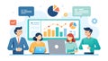 Collaborative Analysis, Unveiling Insights Together Royalty Free Stock Photo