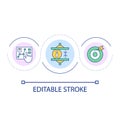Data analytics technology loop concept icon Royalty Free Stock Photo