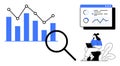 Data Analytics and Visualization with Graphs, Charts, and Analytics Dashboard Royalty Free Stock Photo