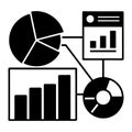 Data Analytics and Visualization Icon Set Royalty Free Stock Photo