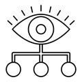 Data Analyzer outline vector icon which can easily modify or edit