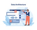 Data Architecture concept. Flat vector illustration