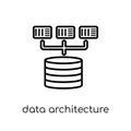 Data architecture icon. Trendy modern flat linear vector Data ar