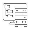 data archiving database line icon vector illustration