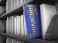 Data Archiving - Title of Book. Royalty Free Stock Photo