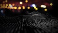 Data background blurred. Bokeh technology computer network finance. Blurred background big data technology. Royalty Free Stock Photo