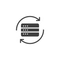 Data backup arrows solid icon Royalty Free Stock Photo