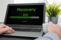 Data backup restoration recovery restore browsing plan network Royalty Free Stock Photo