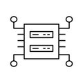 Data backup Vector icon which can easily modify or edit Royalty Free Stock Photo