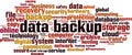 Data backup word cloud