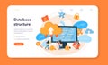 Data base administrator web banner or landing page. IT