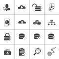 Data base analysis and development web icon