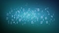 Data binary cloud on a background 3d rendering