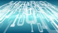 Data binary code algorithm, machine learning cyberspace Royalty Free Stock Photo