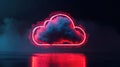 data blinking cloud upload icon Royalty Free Stock Photo