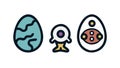 Data Blocks Blockchain Technology Outline Icon, vector design Generative AI Royalty Free Stock Photo