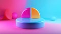 data bouncing pie chart Royalty Free Stock Photo