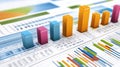 data bouncing spreadsheet Royalty Free Stock Photo