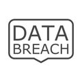 Data breach concept, simple vector icon Royalty Free Stock Photo