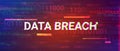 Data breach glitchy words Royalty Free Stock Photo