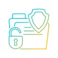 Data breach insurance gradient linear vector icon Royalty Free Stock Photo