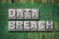 Data breach - pc board Royalty Free Stock Photo