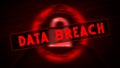 Data Breach and Security Threats Concept Background in Red Alarming Color. Modern time Data security problems