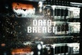 DATA BREACH word over abstract shattered effect background