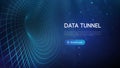 Data bridge vector illustration. Traffic big data and data visualization. Communication network digital technology