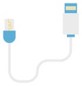 Data Cable Isolated Color Vector icon that can be easily modified or edit Royalty Free Stock Photo