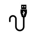 Data cable Vector icon which can easily modify or edit Royalty Free Stock Photo