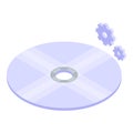 Data cd icon isometric vector. Storage memory