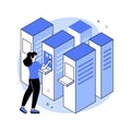 Data center abstract concept vector illustration. Royalty Free Stock Photo