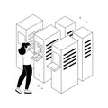 Data center abstract concept vector illustration. Royalty Free Stock Photo