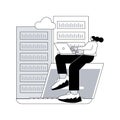 Data center abstract concept vector illustration. Royalty Free Stock Photo