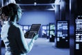 Data center admin codes on tablet