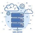 Data center cloud connection hosting server computer information Royalty Free Stock Photo