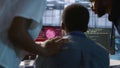 Data center colleagues seeing system hacked notification
