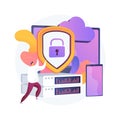 Database protection vector concept metaphor Royalty Free Stock Photo