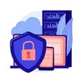 Database protection vector concept metaphor Royalty Free Stock Photo