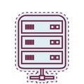 data center disk isolated icon Royalty Free Stock Photo