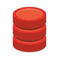 Data center disk isolated icon Royalty Free Stock Photo