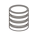 Data center disk isolated icon Royalty Free Stock Photo