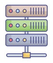 Data center Fill Vector icon which can easily modify or edit Royalty Free Stock Photo